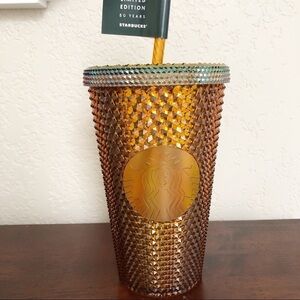 Starbucks 50th Anniversary Gold Studded Tumbler